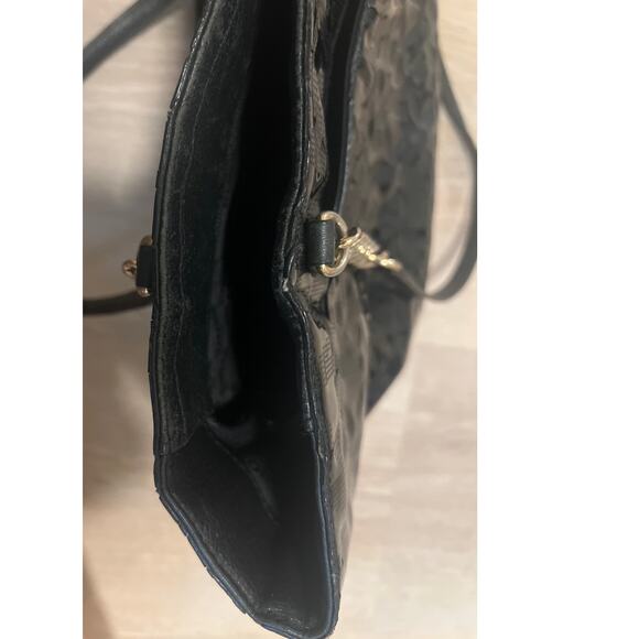 Michael Michael Kors Patent Leather Chain Tote Bag  Black Gold - Picture 8 of 9